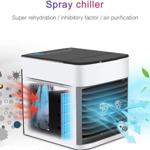 Air Ultra Portable Home Air Cooler | Portable Personal Air Conditioner,2x Cooling Power With Night Light Add Ice Cubes For Special Cooling (random Color)
