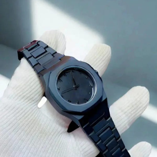 Full Black Aura Quartz Watch – Lightweight Design, , Premium Quality & Finish – Best Quality Analog Watch For Boys – Watch For Men | Full Black Color Watch – Without Box