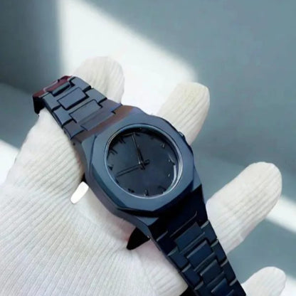 Full Black Aura Quartz Watch – Lightweight Design, , Premium Quality & Finish – Best Quality Analog Watch For Boys – Watch For Men | Full Black Color Watch – Without Box