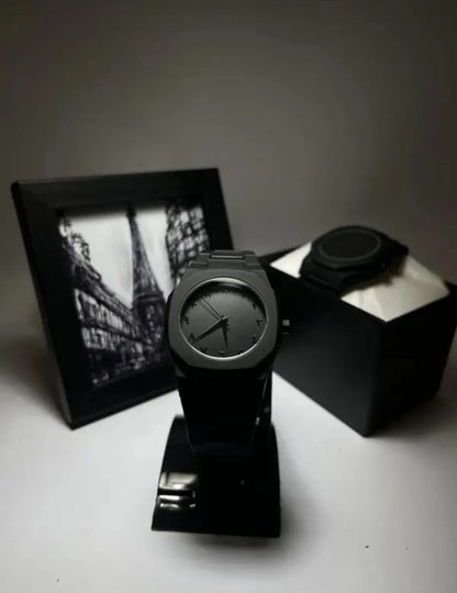 Full Black Aura Quartz Watch – Lightweight Design, , Premium Quality & Finish – Best Quality Analog Watch For Boys – Watch For Men | Full Black Color Watch – Without Box