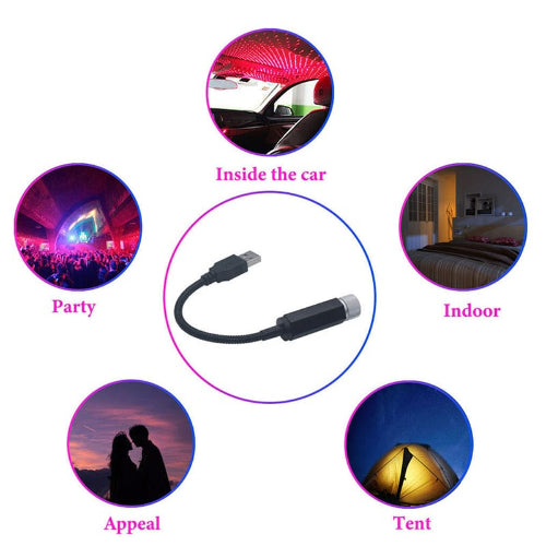 Car Roof Projection Light Usb Portable Star Night Light
