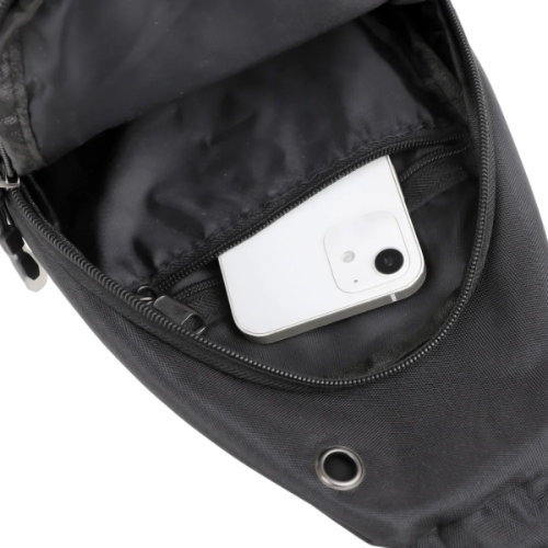 Minimalist Black Crossbody Sling Bag – Lightweight & Stylish Travel Chest Pack For Men & Women