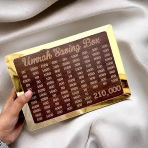 Umrah Saving Box | Best Quality Umrah Saving Box – 210,000 Umrah Saving Box ( Random Design )