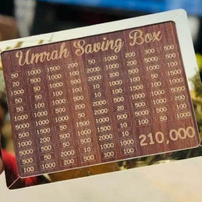 Umrah Saving Box | Best Quality Umrah Saving Box – 210,000 Umrah Saving Box ( Random Design )