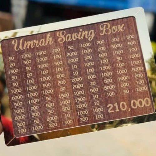 Umrah Saving Box | Best Quality Umrah Saving Box – 210,000 Umrah Saving Box ( Random Design )